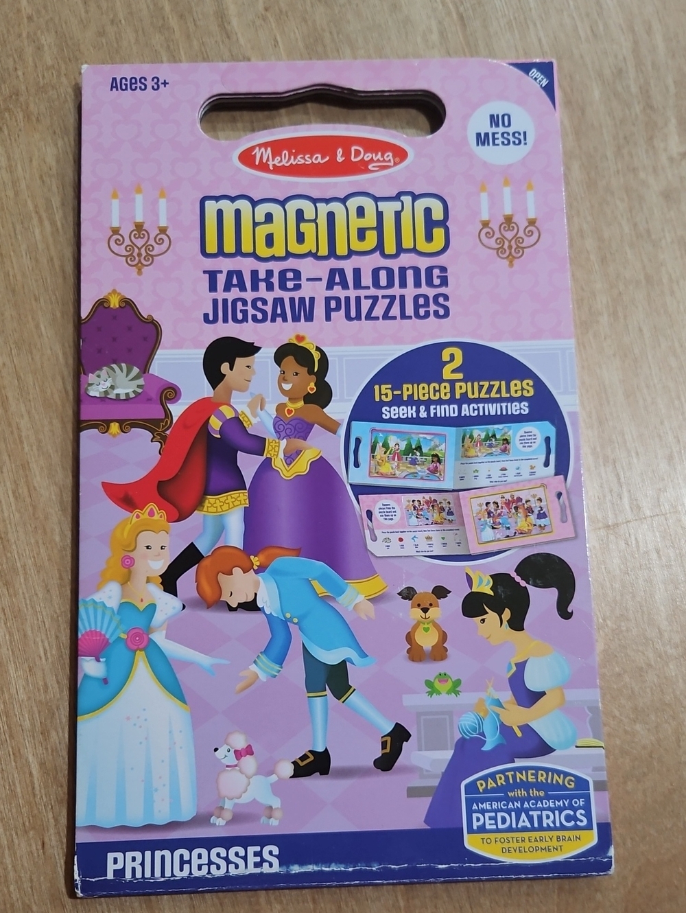 Melissa & Doug Princesses Magnetic Take-Along Jigsaw Puzzles - Pink